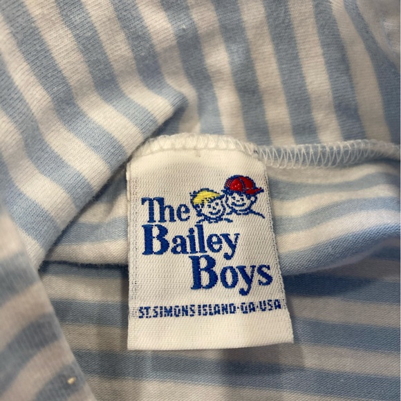 Bailey Boys Blue & White Stripe Turtleneck Shirt Top Undershirt Layer Winter 4T - Picture 9 of 10